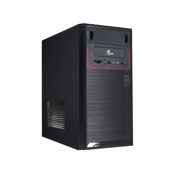 Xtech – Desktop – Micro ATX – All black – pc case 600W ps logo