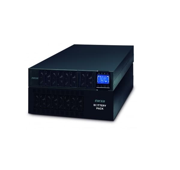 Forza Atlas FDC-206KMR – UPS (montaje en rack / externo) – AC 110-300 V – 6000 vatios – 6000 VA – 9 Ah – RS-232, USB – 2U – negro