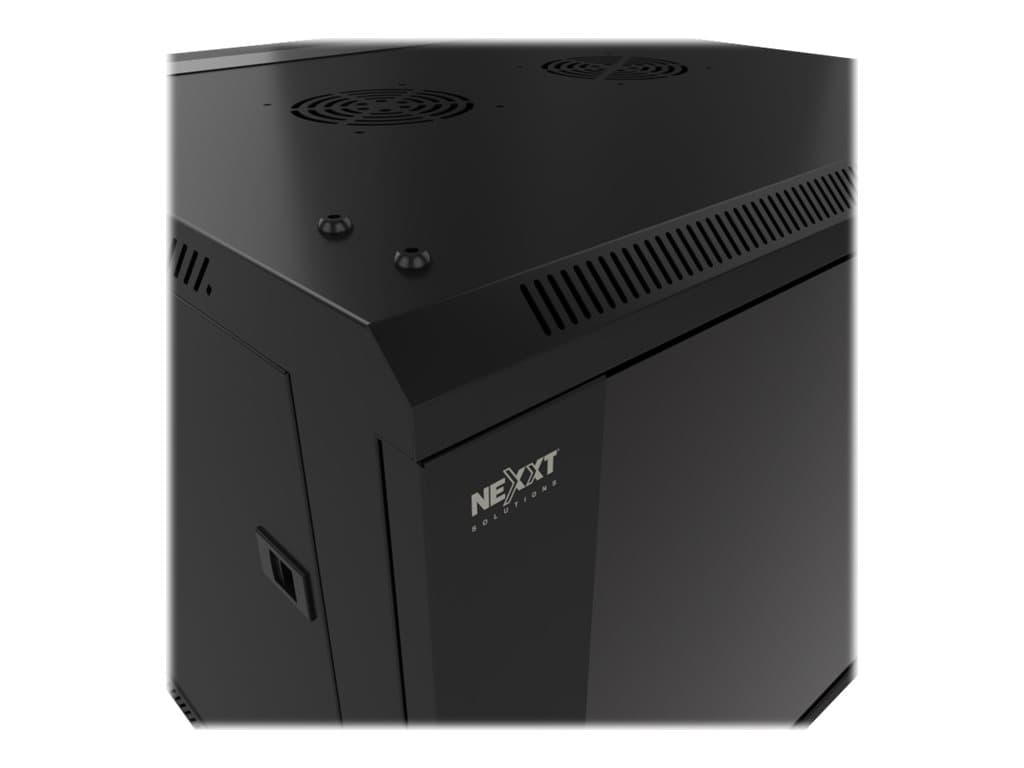 Nexxt Solutions – Rack armario – instalable en pared – RAL 9005, negro barniz – 6U – 19″