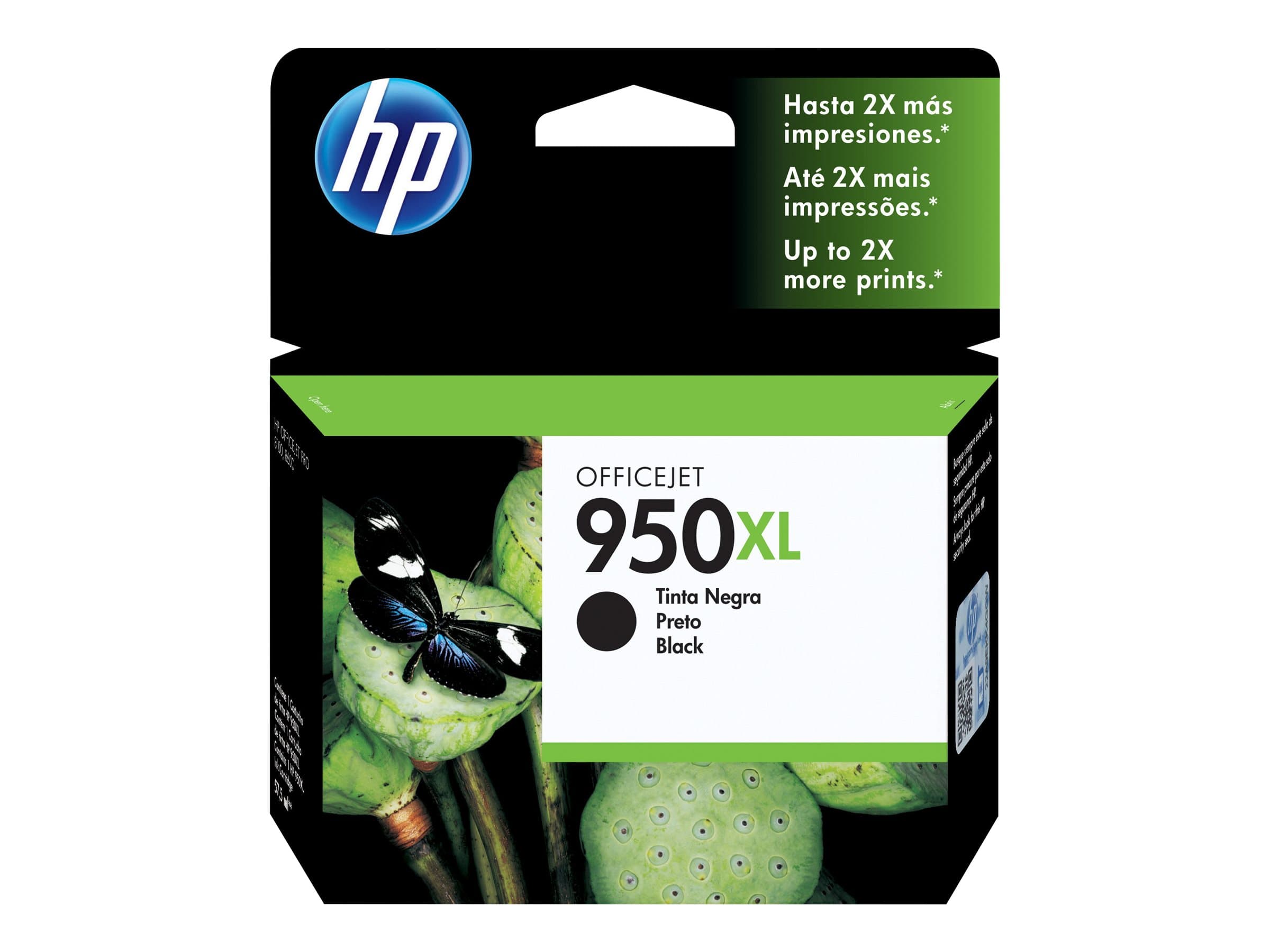 HP 950XL – 53 ml – Alto rendimiento – negro – original – cartucho de tinta – para Officejet Pro 251dw, 276dw, 8100, 8600, 8610, 8620, 8630