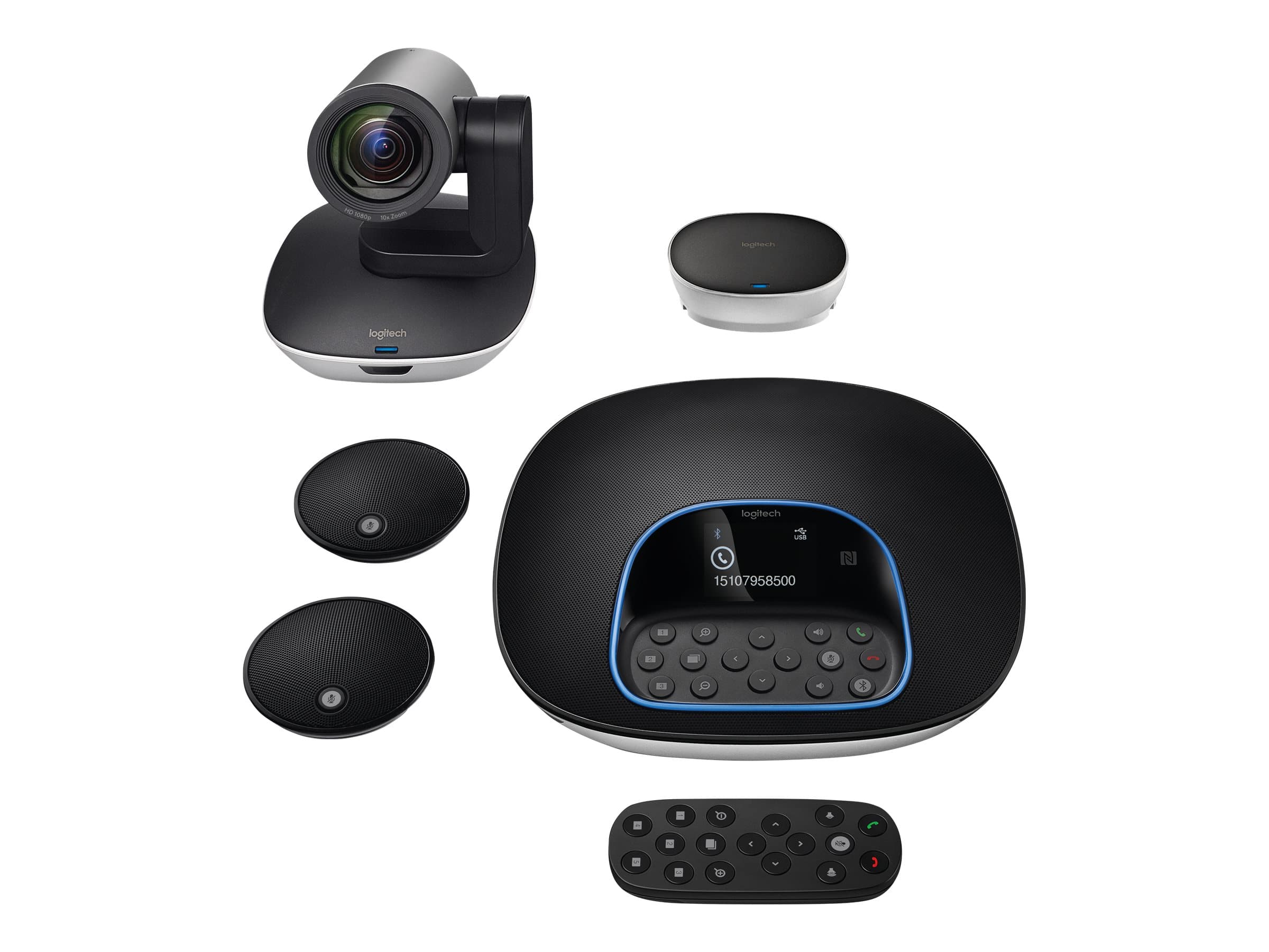Logitech GROUP – Kit de videoconferencia – con Logitech Expansion Microphones