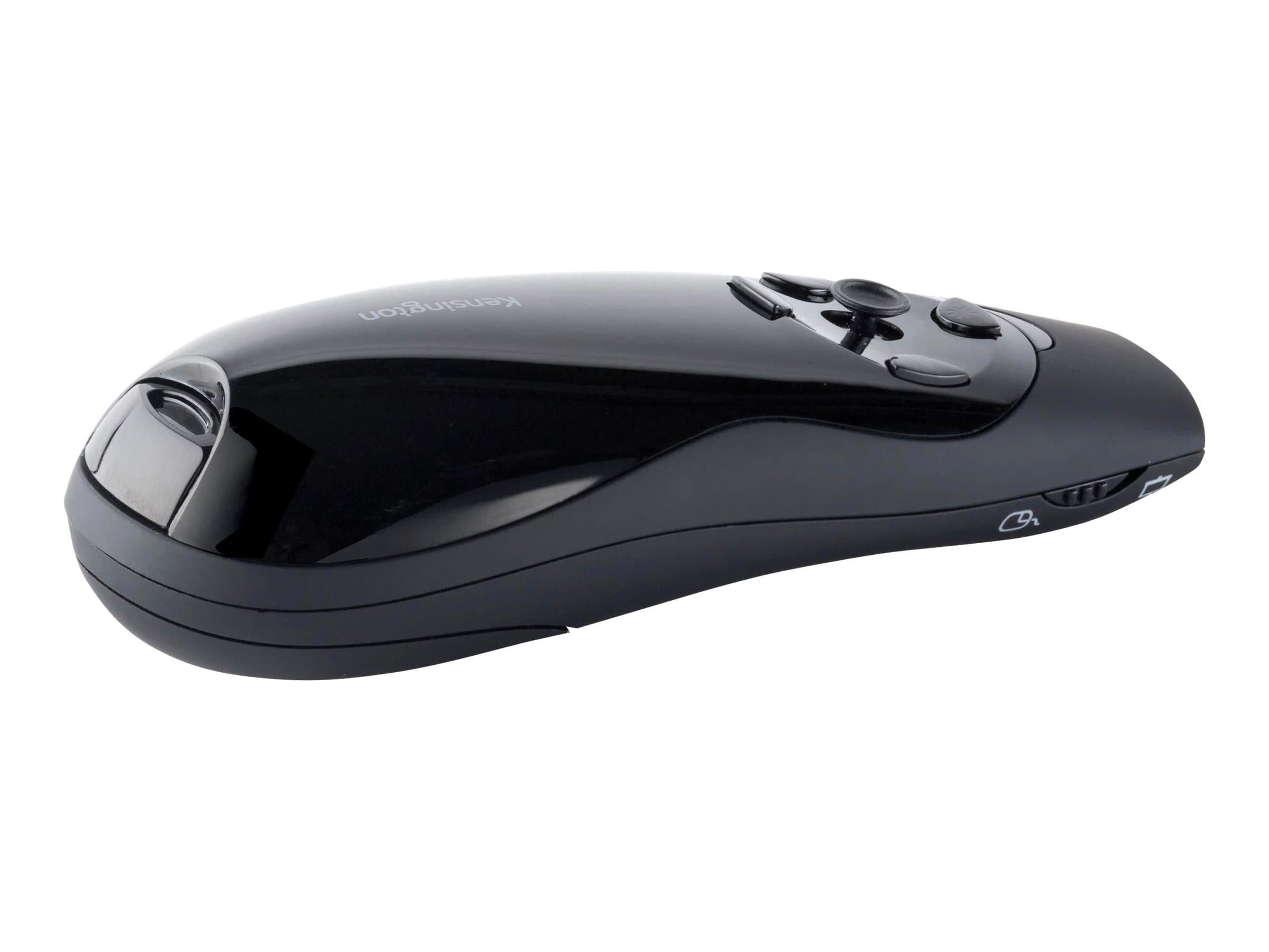 Kensington Presenter Expert Green Laser with Cursor Control – Control remoto para presentaciones – 4 botones – RF – negro