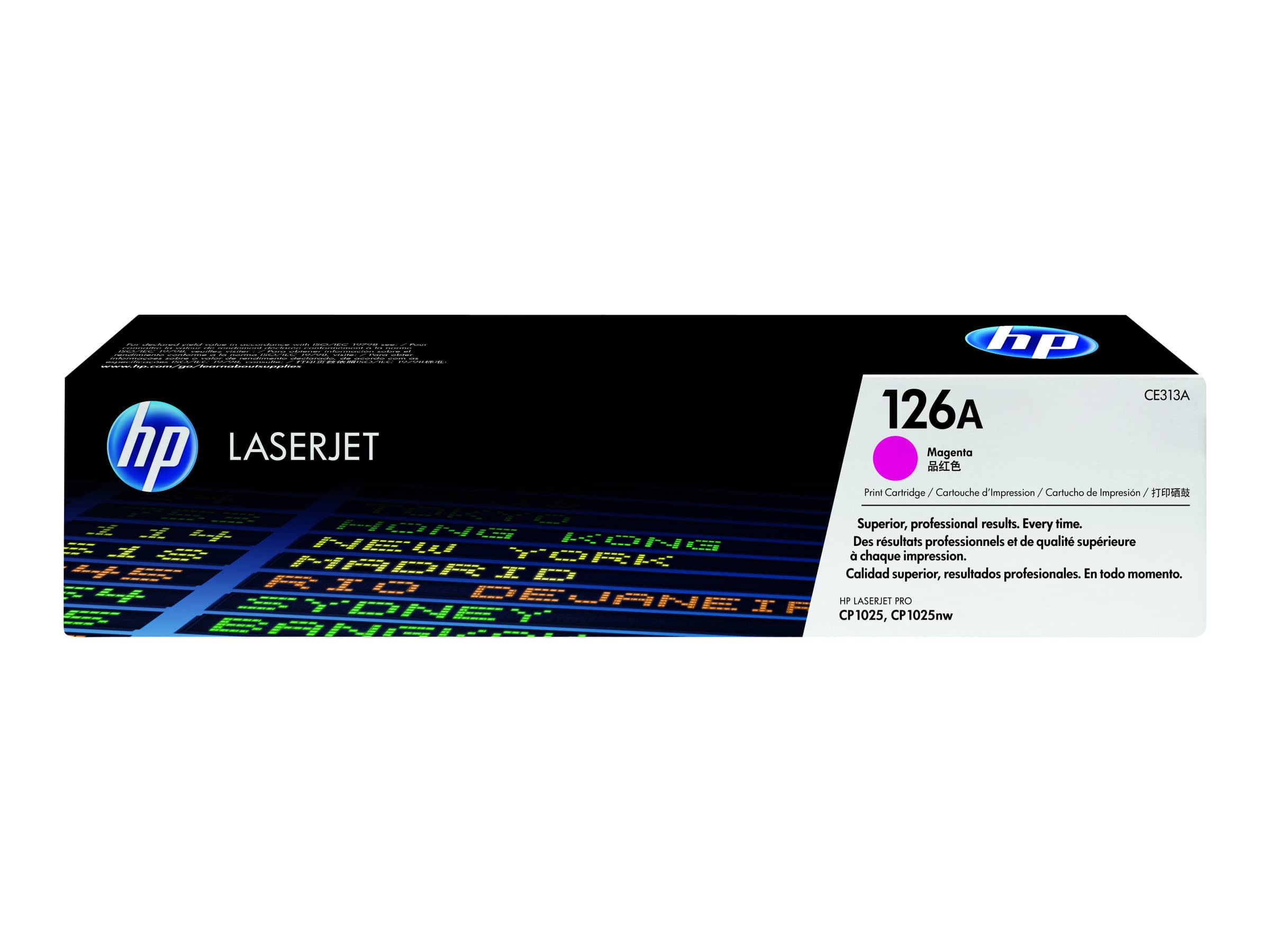 HP 126A – Magenta – original – LaserJet – cartucho de tóner (CE313A) – para Color LaserJet Pro CP1025; LaserJet Pro MFP M175; TopShot LaserJet Pro M275