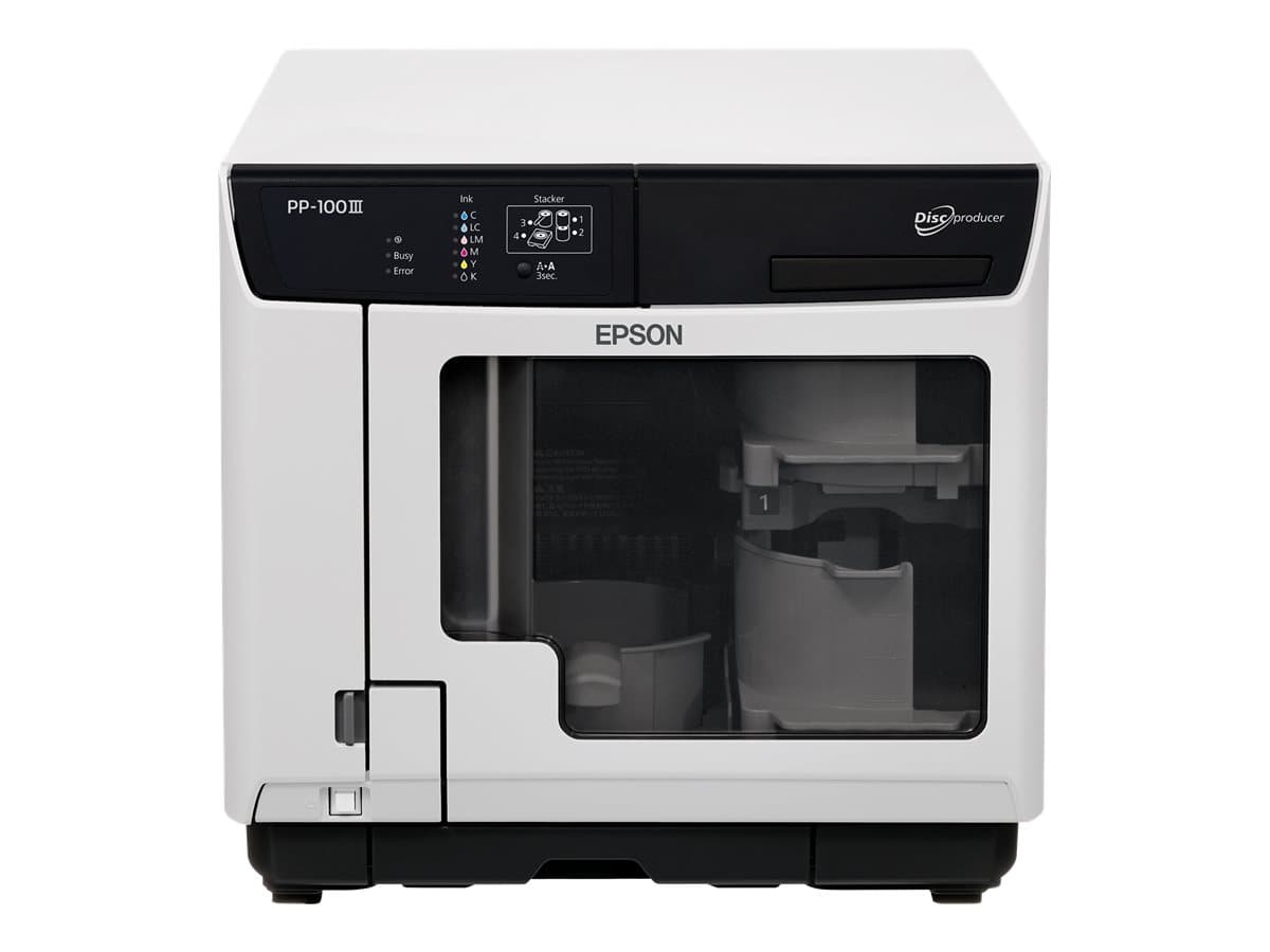 Epson Discproducer PP-100III – Duplicador de disco – ranuras: 100 – BD-RE x 2 – SuperSpeed USB 3.0 – externo