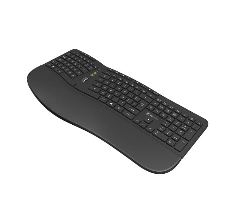 Klip Xtreme – Keyboard – Spanish – Wireless – 2.4 GHz – All black – Ergonomic