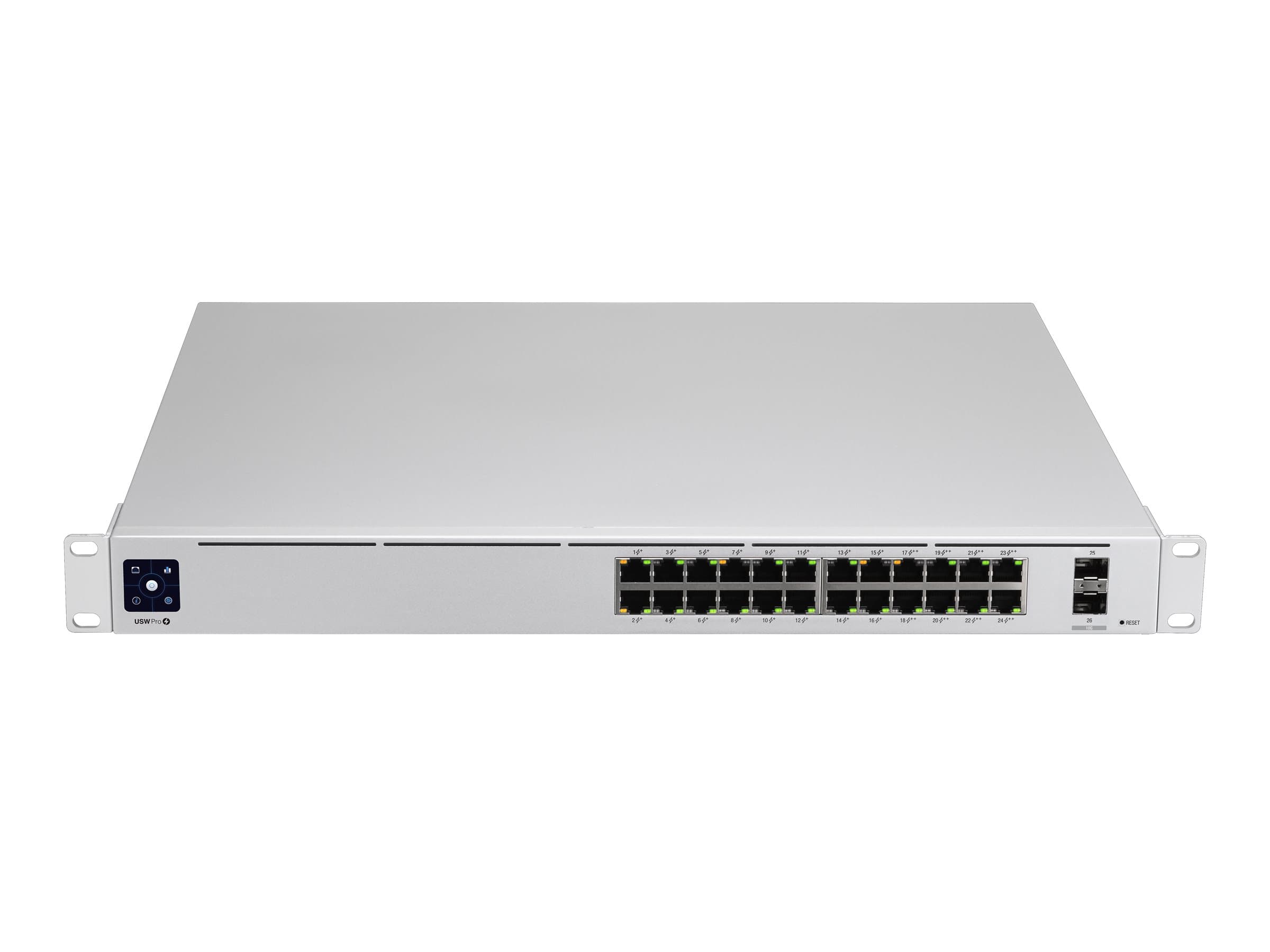 Ubiquiti UniFi Switch USW-Pro-24-POE – Conmutador – Gestionado – 24 x 10/100/1000 (16 PoE+, 8 PoE++) + 2 x 10 Gigabit SFP+ (enlace de subida) – sobremesa, montaje en rack – PoE++ (