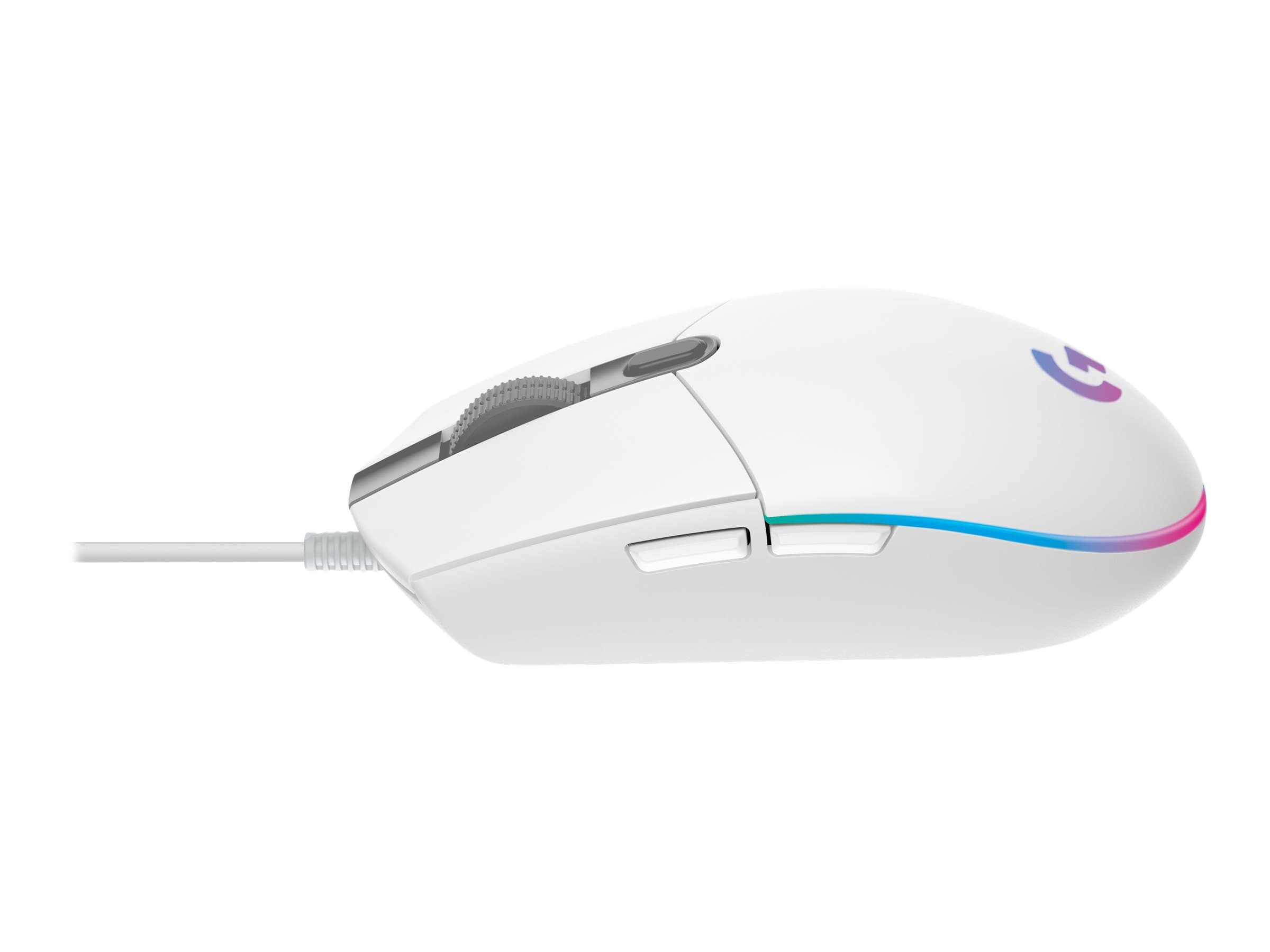 Logitech Gaming Mouse G203 LIGHTSYNC – Ratón – óptico – 6 botones – cableado – USB – blanco