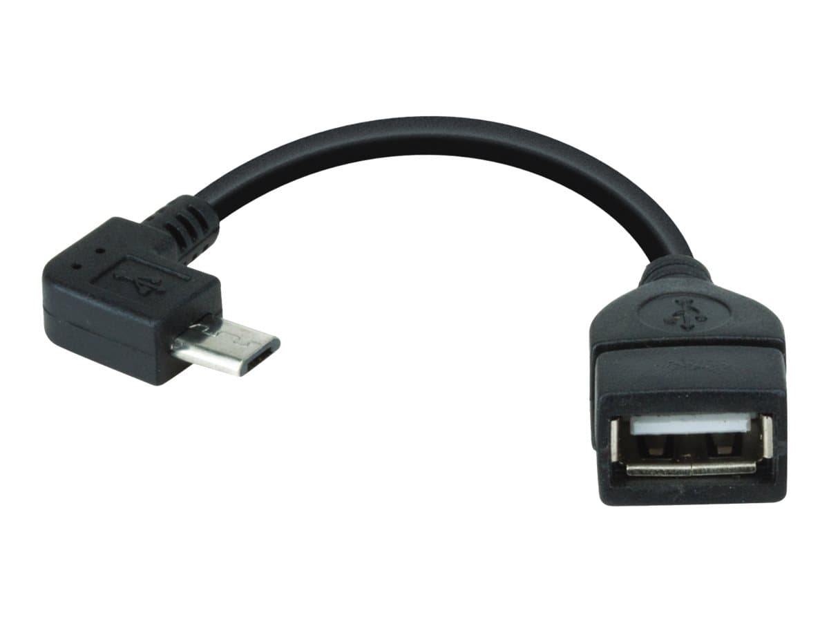 Xtech XTC360 – Adaptador para cable de datos – USB hembra a Micro-USB tipo B macho – 13.5 cm – conector en ángulo