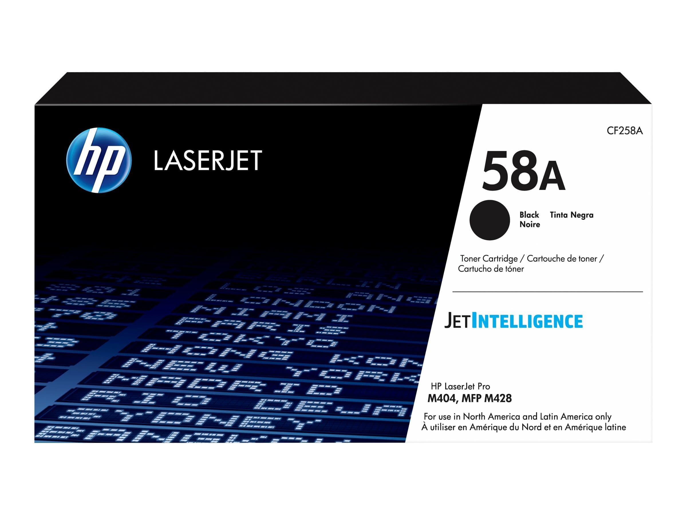 HP 58A – Negro – original – LaserJet – cartucho de tóner (CF258A) – para LaserJet Pro M304a, M404dn, M404dw, M404n, MFP M428dw, MFP M428fdn, MFP M428fdw