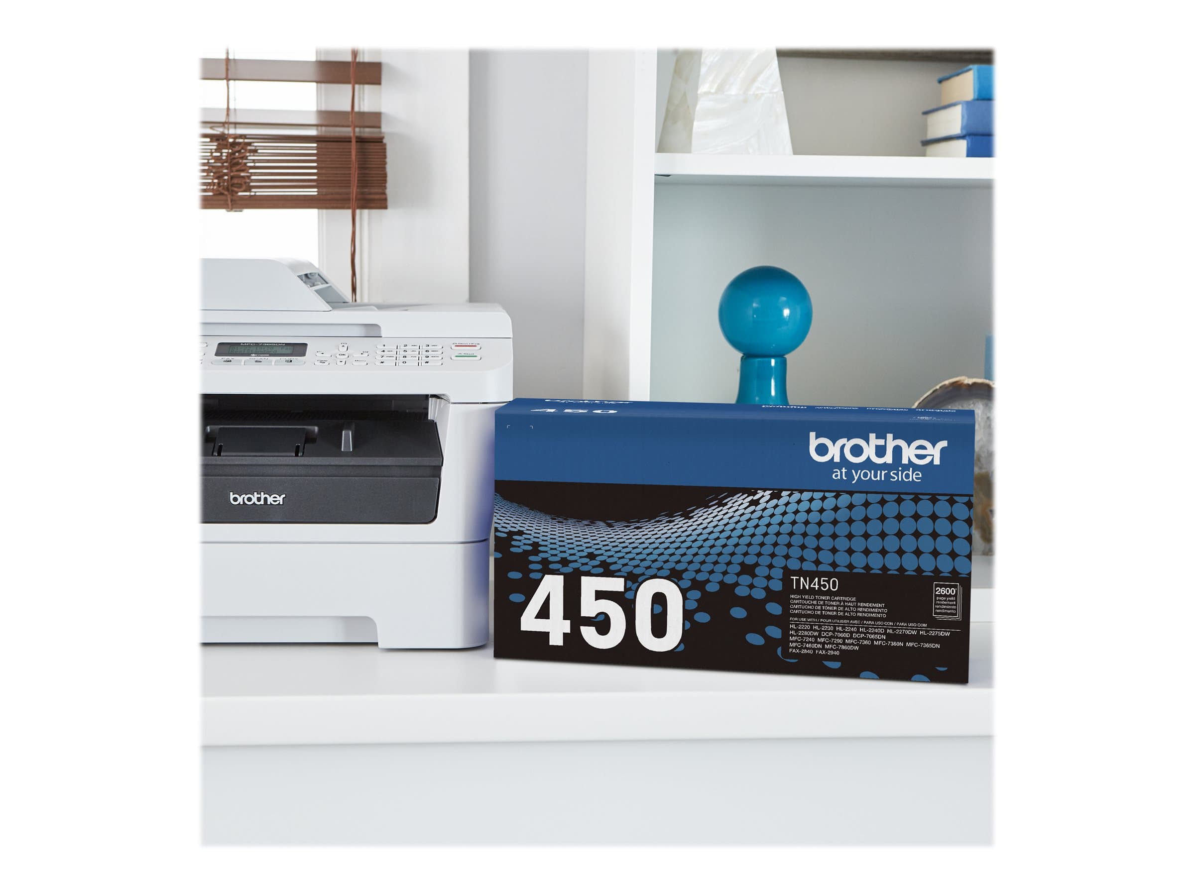Brother TN450 – Gran capacidad – negro – original – cartucho de tóner – para Brother DCP-7060, 7065, HL-2220, 2230, 2240, 2270, 2275, 2280, MFC-7240, 7360, 7460, 7860