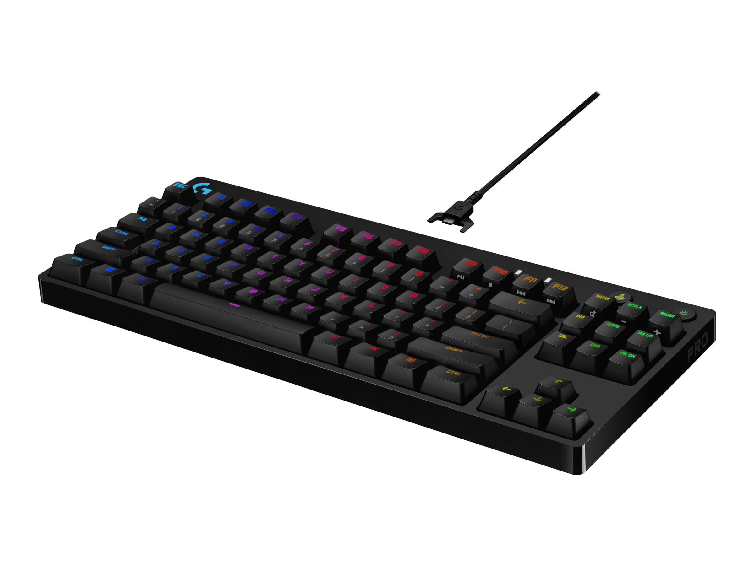 Logitech G Pro Mechanical Gaming Keyboard – Teclado – retroiluminación – USB – interruptor: GX Blue Clicky – negro