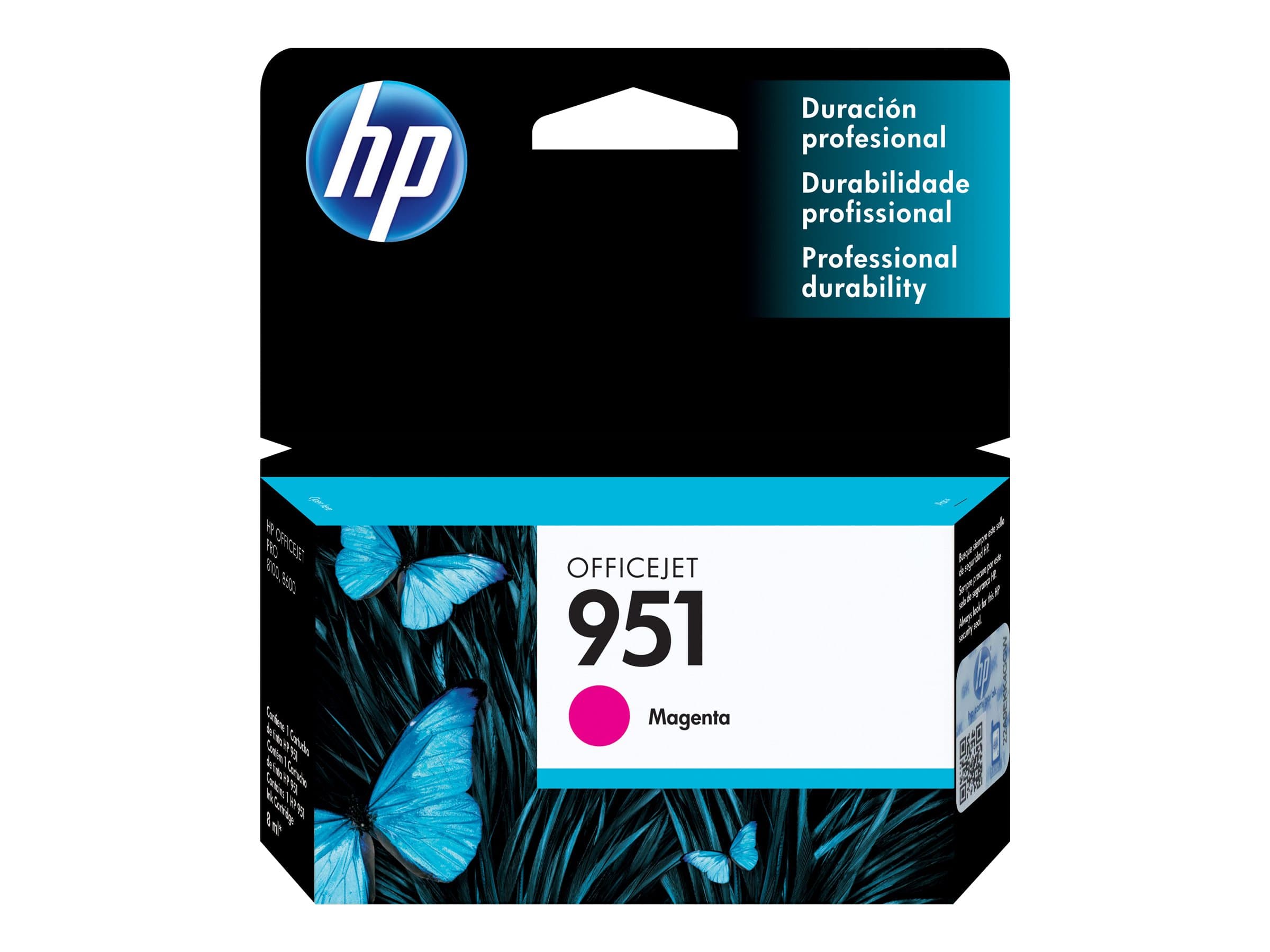 HP 951 – 8 ml – magenta – original – cartucho de tinta – para Officejet Pro 251, 276, 8100, 8600, 8600 N911, 8610, 8615, 8616, 8620, 8625, 8630, 8640