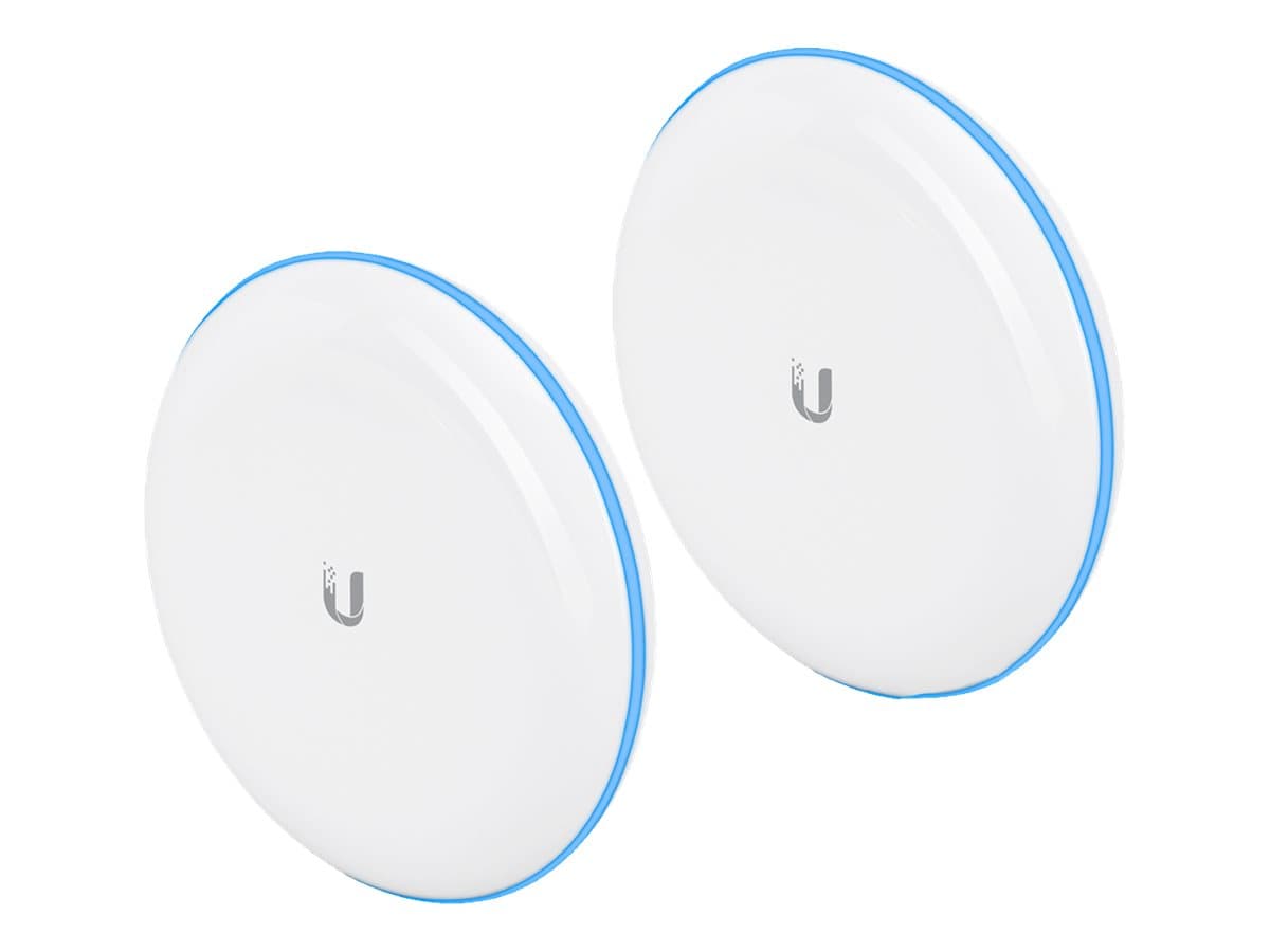 Ubiquiti UniFi Building-to-Building Bridge – Puente inalámbrico – 1GbE – Wi-Fi 5 – 802.11ad (WiGig) – 5 GHz, 60 GHz (paquete de 2)