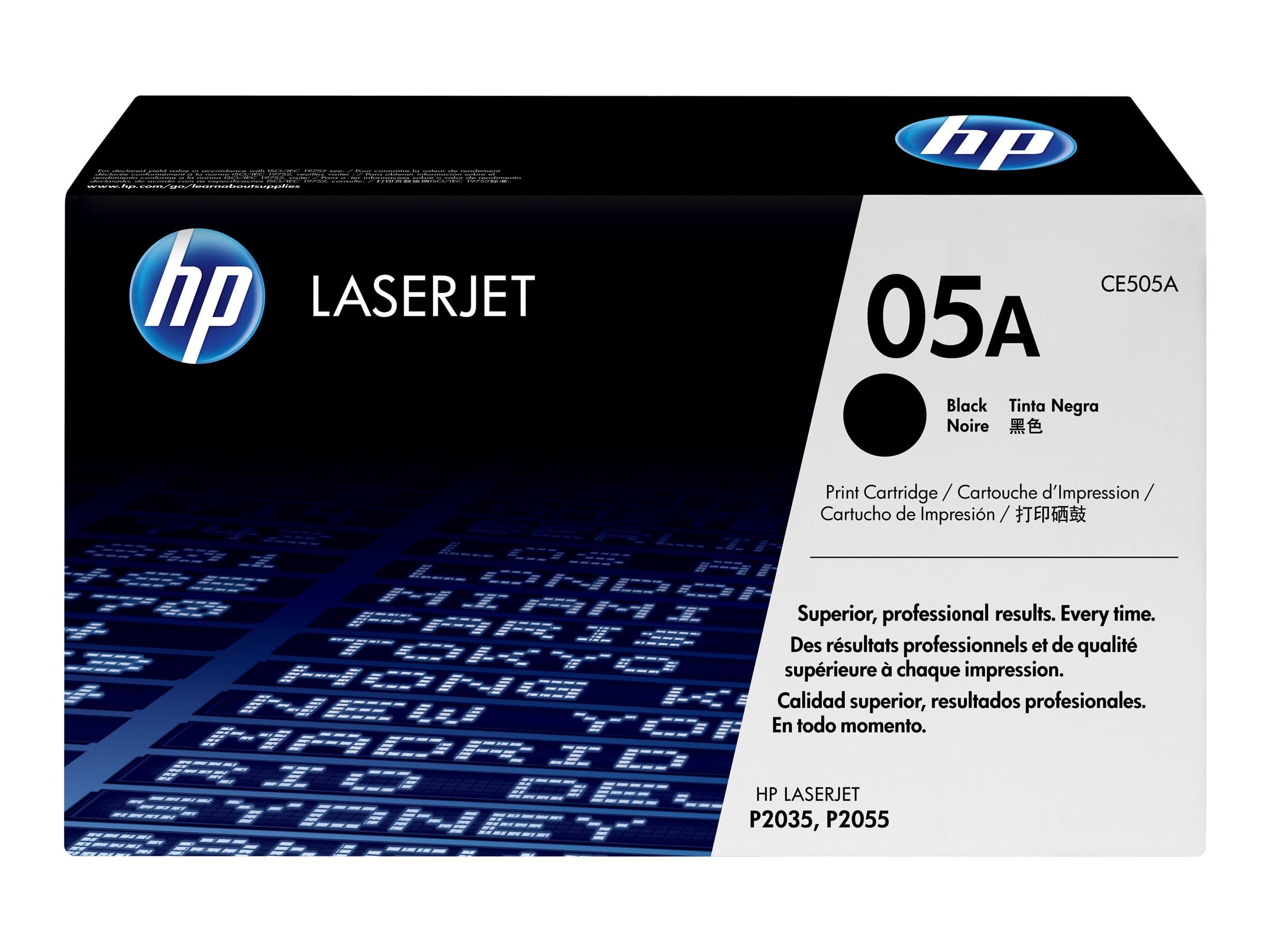 HP 05A – Negro – original – LaserJet – cartucho de tóner (CE505A) – para LaserJet P2033, P2035, P2036, P2037, P2054, P2055, P2056, P2057