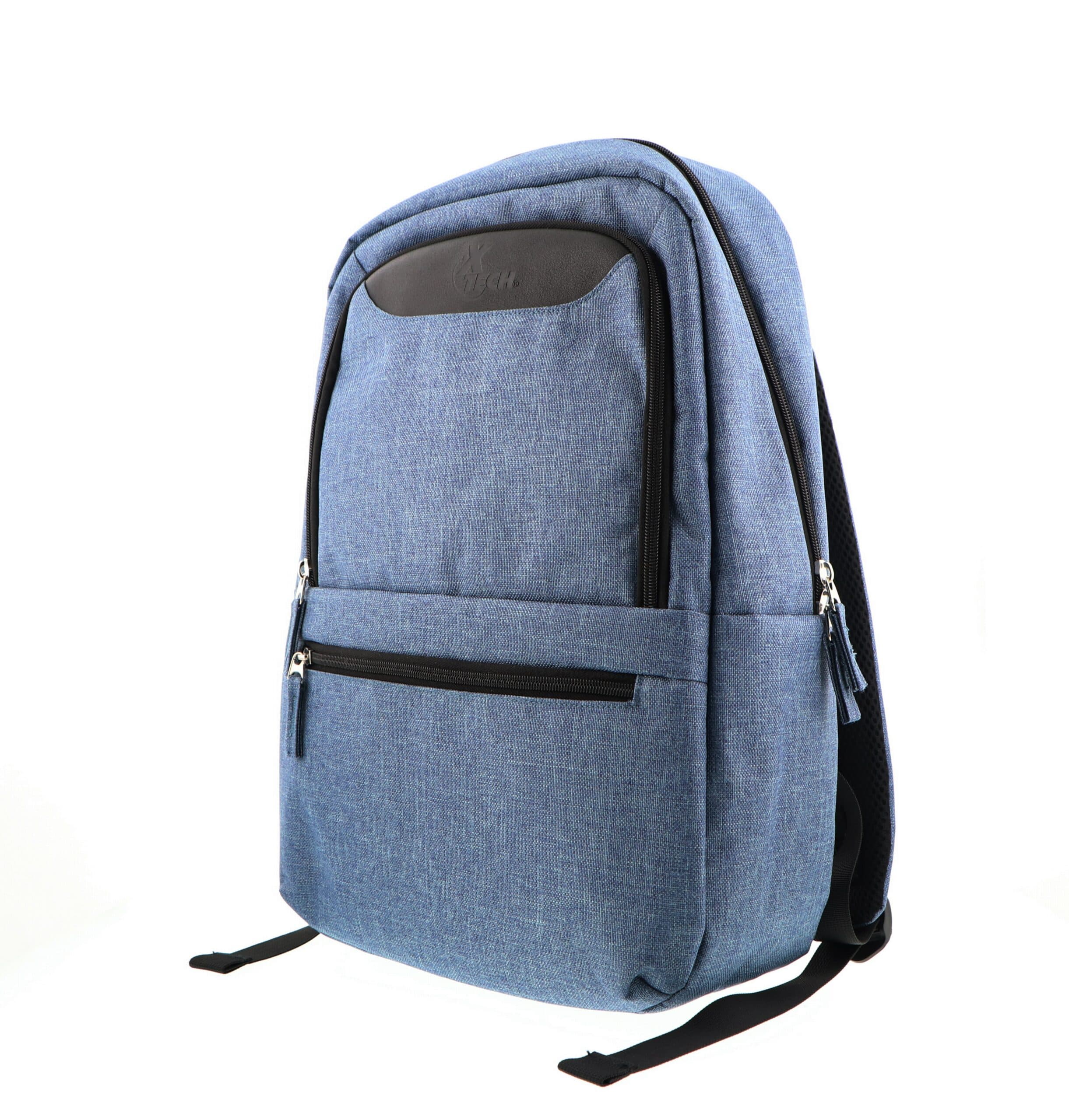 Xtech Winsor XTB-212 Mochila para laptop 15.6″ – Durable poliéster – Color Azul con detalles en negro – Panel posterior con acolchado –  Tirantes acolchados  – Bolsillo frontal par