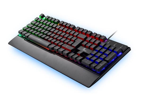 Teclado para Gaming Xtech XTK-510S – Español – Iluminación LED Multi-color con efectos de luz – Conexión USB inmediata – Descansa-palmas integrado con acabado texturizado