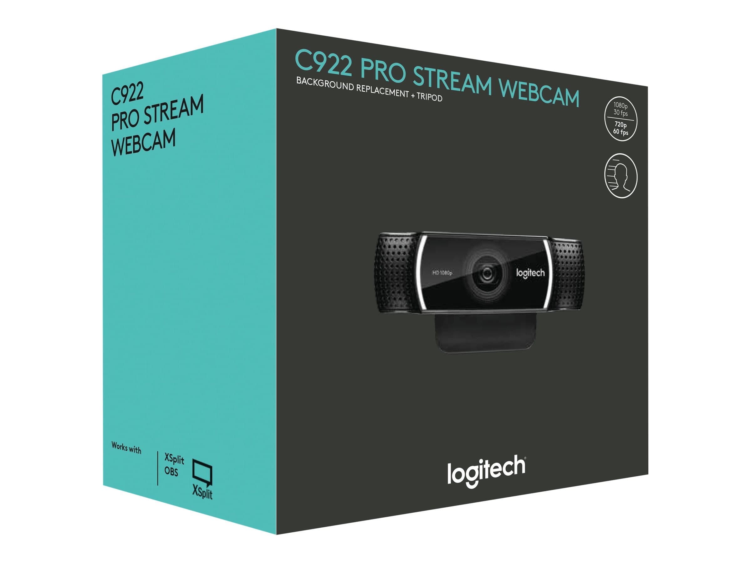 Logitech HD Pro Webcam C922 – Webcam – color – 720p, 1080p – audio – H.264