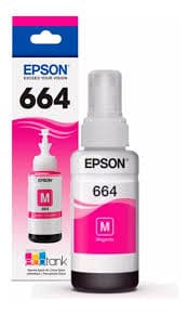 Epson T664 – Magenta – original – cartucho de tinta – para Epson L380, L386, L395, L495; EcoTank ET-2600, 2650, L1455, L396, L606, L656