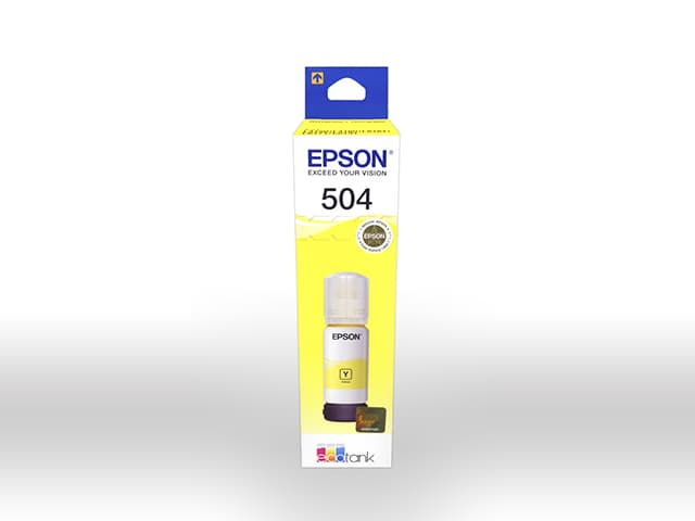 Epson 504 – 70 ml – amarillo – original – recarga de tinta – para EcoTank L4150, L4260, L6161, L6171, L6191, L6270