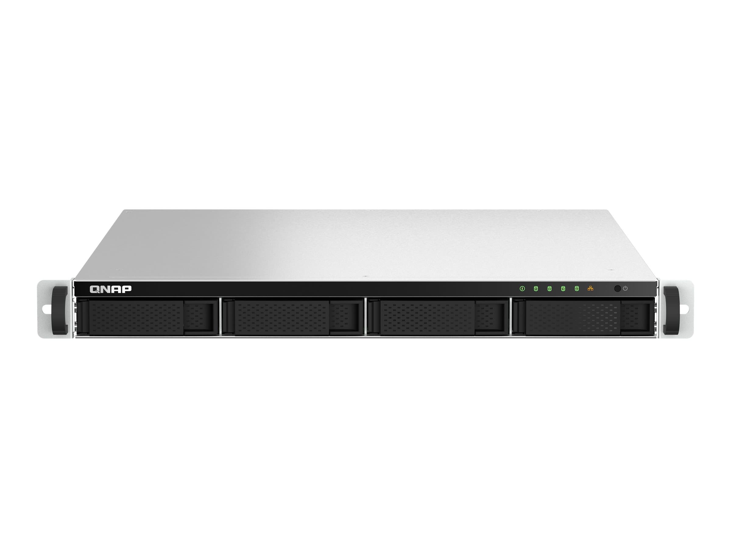QNAP TS-464U-RP – Servidor NAS – 4 compartimentos – montaje en bastidor – SATA 6Gb/s – RAID 0, 1, 5, 6, 10, JBOD – RAM 8 GB – 2.5 Gigabit Ethernet – iSCSI soporta – 1U