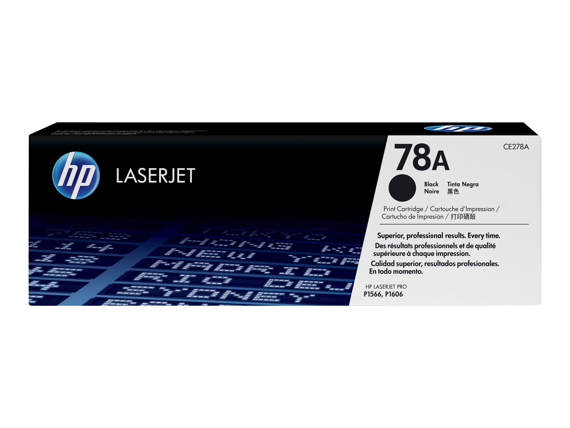 HP 78A – Negro – original – LaserJet – cartucho de tóner (CE278A) – para LaserJet Pro M1536dnf, P1566, P1606DN, P1607dn, P1608dn, P1609dn