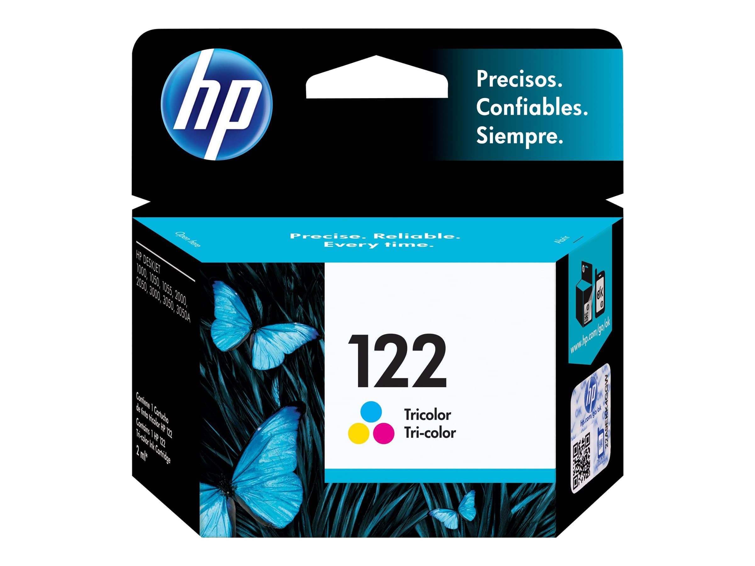 HP 122 – 1.5 ml – amarillo, cián, magenta – original – cartucho de tinta – para Deskjet 1000 J110, 10XX, 15XX, 2050 J510, 2050A J510, 2054A J510, 25XX; ENVY 45XX