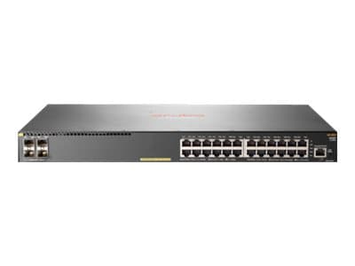 HPE Aruba 2930F 24G PoE+ 4SFP+ – Conmutador – L3 – Gestionado – 24 x 10/100/1000 (PoE+) + 4 x 1 Gigabit / 10 Gigabit SFP+ (enlace ascendente) – montaje en rack – PoE+ (370 W)
