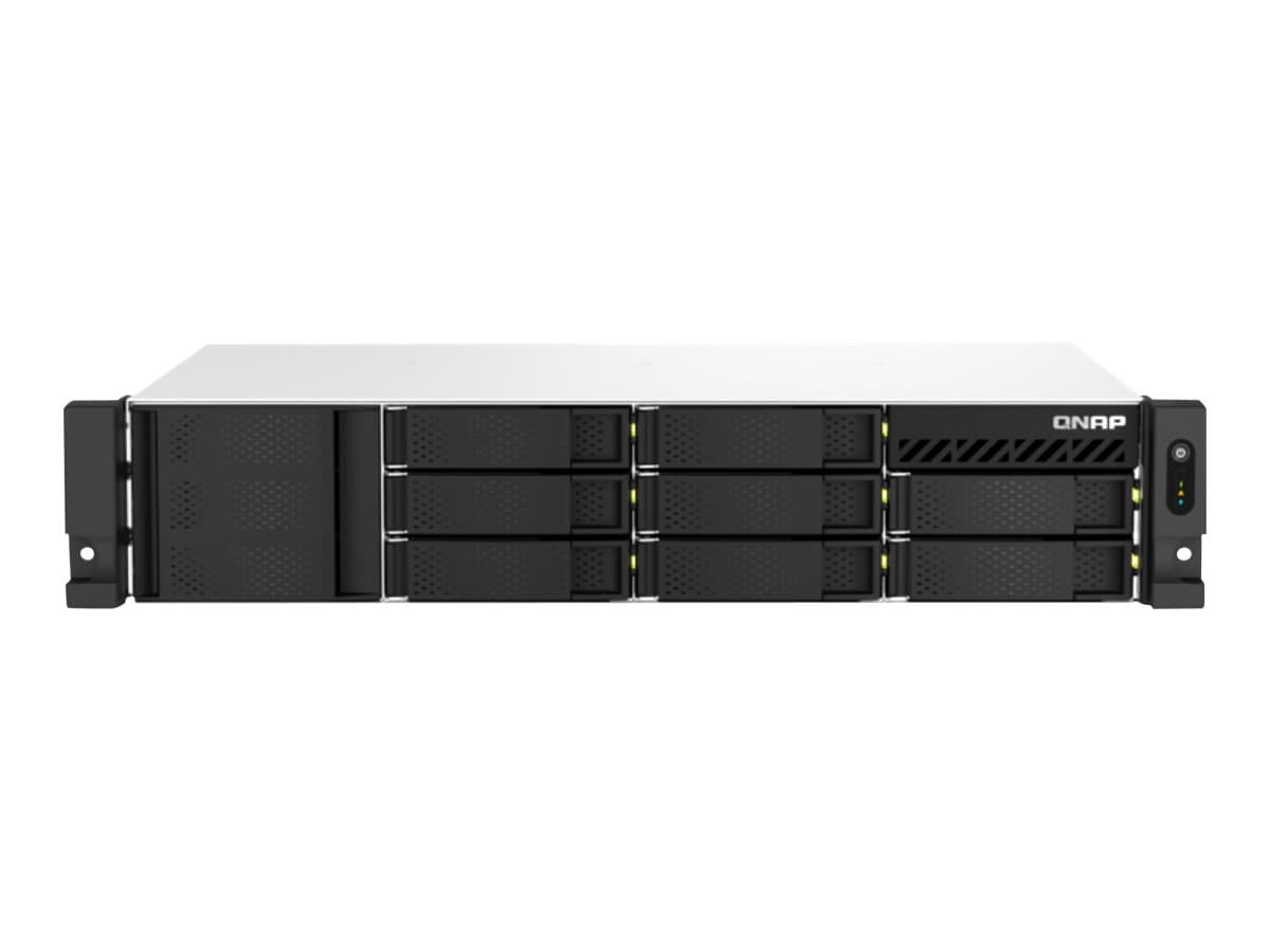 QNAP TS-873AeU-RP – Servidor NAS – 8 compartimentos – montaje en bastidor – SATA 6Gb/s – RAID 0, 1, 5, 6, 10, 50, JBOD, 60 – RAM 4 GB – 2.5 Gigabit Ethernet – iSCSI soporta – 2U