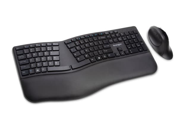 Kensington Pro Fit Ergo Wireless Keyboard and Mouse – Juego de teclado y ratón – inalámbrico – 2.4 GHz, Bluetooth 4.0 – español – negro