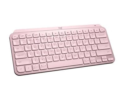 Logitech MX Keys Mini – eclado – Inalámbrico – Español – Bluetooth 5.0 / Bluetooth / 2.4 GHz / USB-C – Ergonomic Design – Rosa