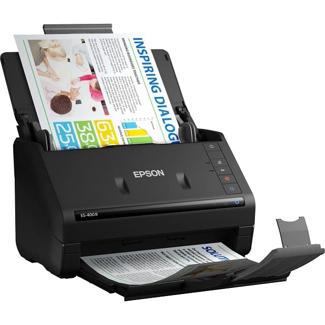 Epson WorkForce ES-400 II – Escáner de documentos – Sensor de imagen de contacto (CIS) – a dos caras – Legal – 600 ppp x 600 ppp – hasta 35 ppm (mono) / hasta 35 ppm (color) – Alim