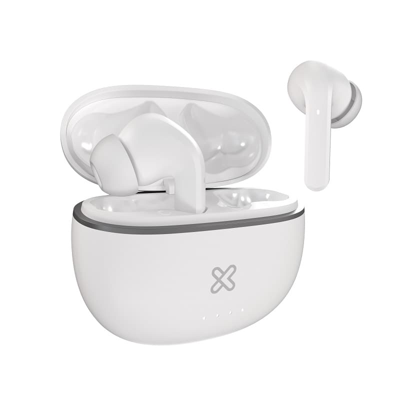 Klip Xtreme – KTE-750WH – True wireless earphones – Para Home audio / Para Portable electronics / Para Tablet / Para Cellular phone – Wireless – ANC – 26hrs – Blanco