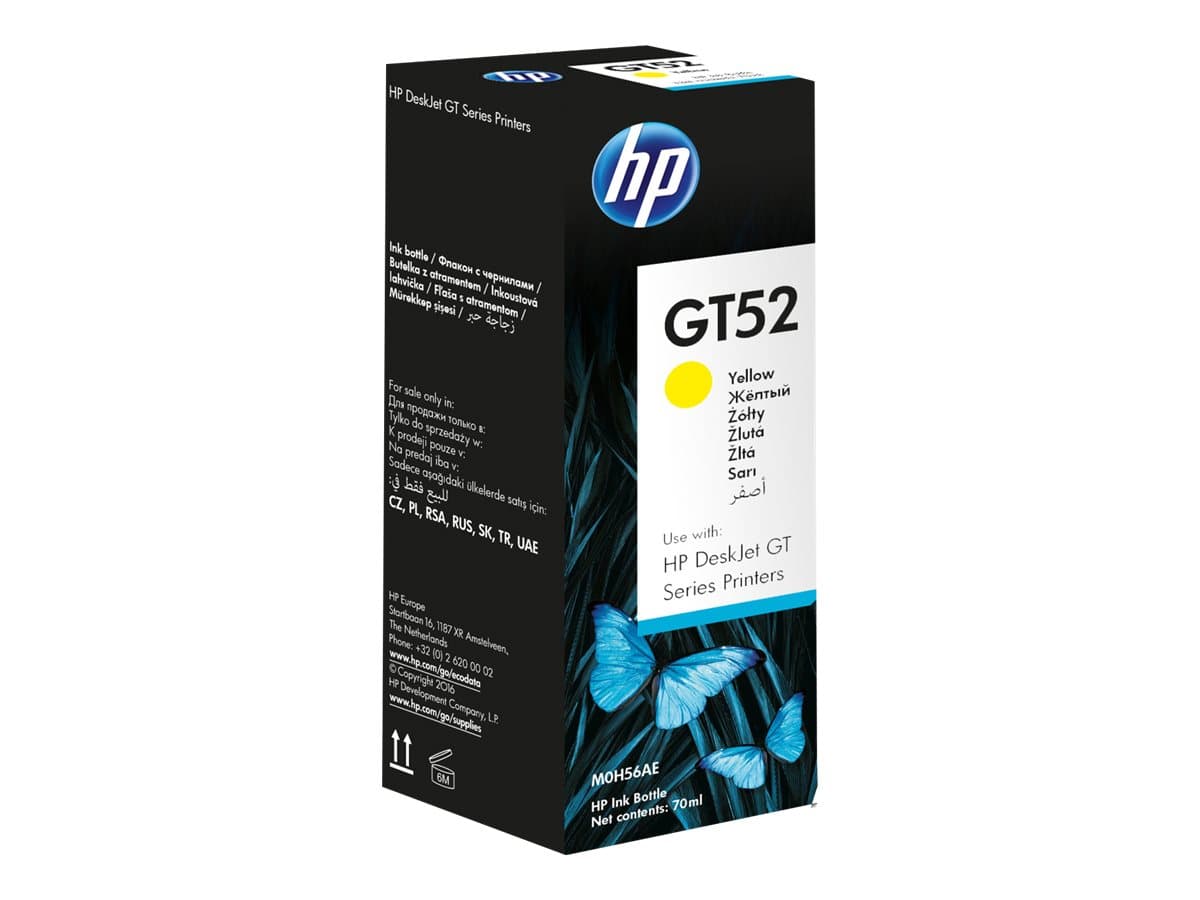 HP GT52 – 70 ml – amarillo – original – recarga de tinta – para HP 11X, 31X; Deskjet GT 58XX; Smart Tank 500, 51X, 530, 6001, 615, 70XX, 73XX, 76XX