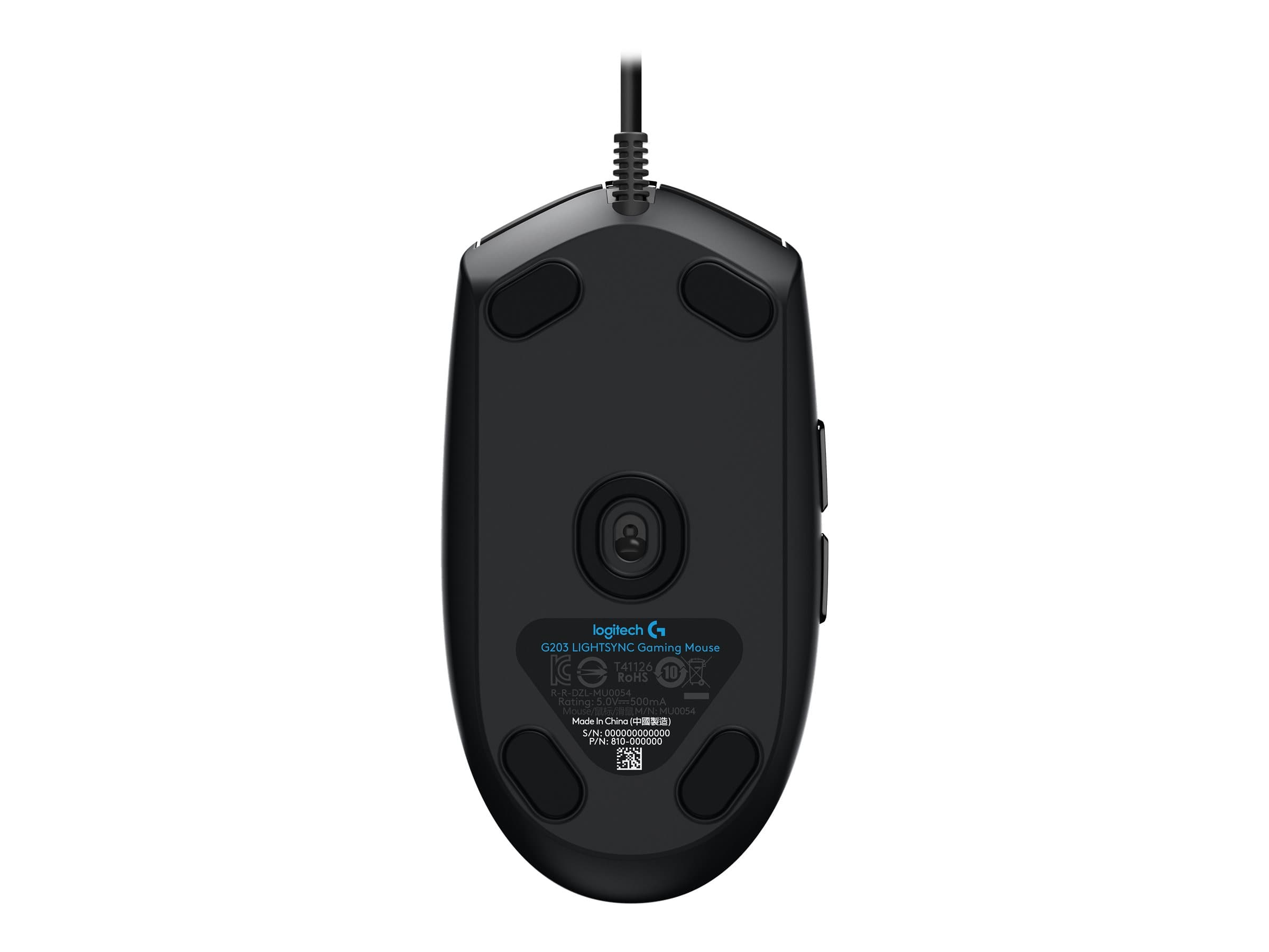 Logitech Gaming Mouse G203 LIGHTSYNC – Ratón – óptico – 6 botones – cableado – USB – negro