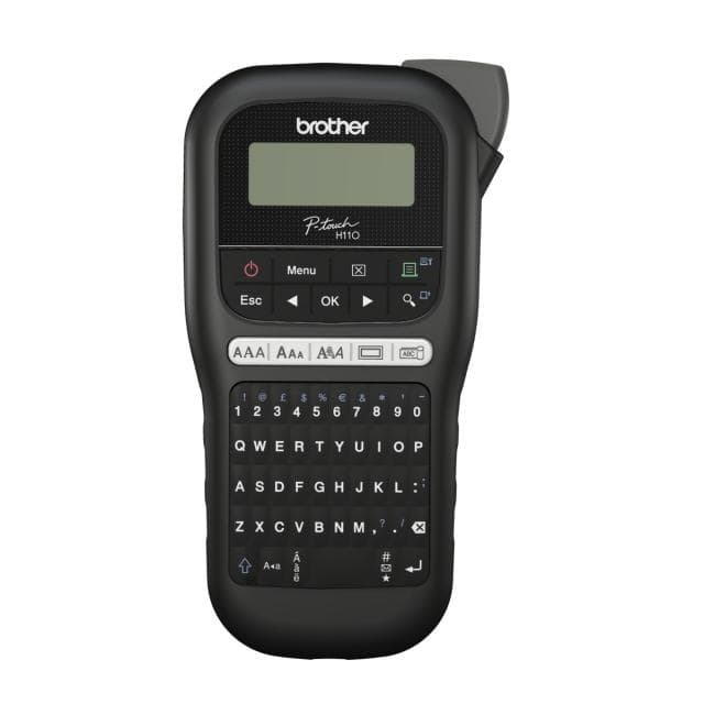 Brother P-Touch PT-H110 – Etiquetadora – B/N – transferencia térmica – rollo (1,2 cm) – 180 ppp – hasta 20 mm/segundo – cortador – impresión de 2 líneas – negro
