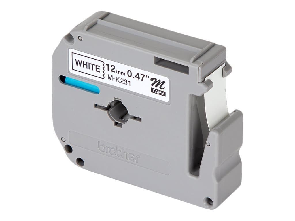 Brother – Rollo (1,2 cm x 8 m) cinta no laminada – para Brother PT-45; P-Touch PT-100, 110, 45, 55, 65, 70, 80, 85, 90, M95