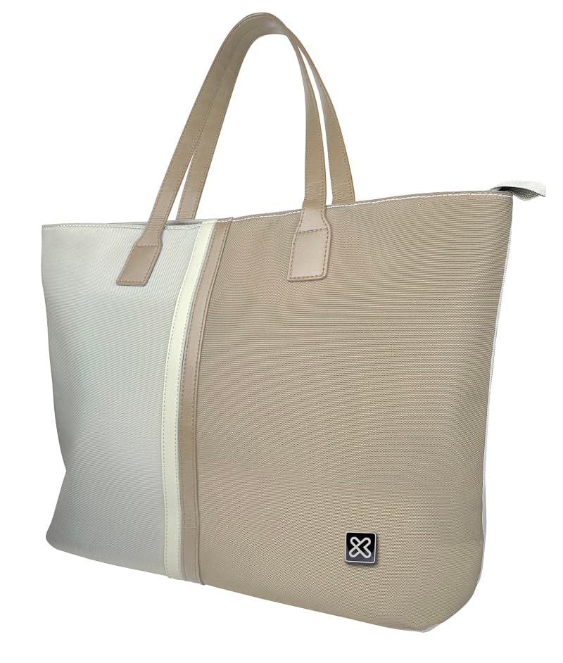 Klip Xtreme – Notebook carrying case and handbag – 15.6″ – 1200D polyester – Beige/White – Ladies Bag