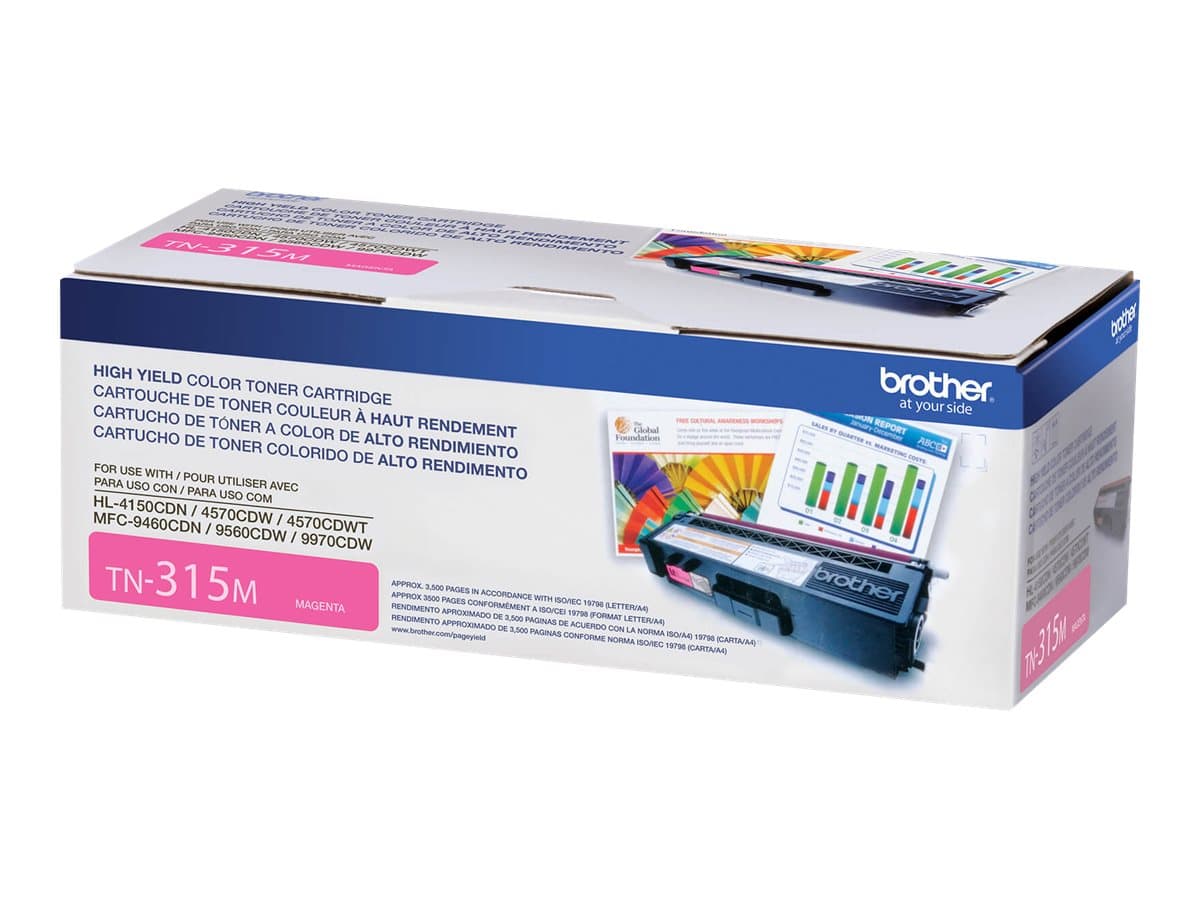 Brother TN315M – Alto rendimiento – magenta – original – cartucho de tóner – para Brother HL-4150CDN, HL-4570CDW, HL-4570CDWT, MFC-9460CDN, MFC-9560CDW, MFC-9970CDW