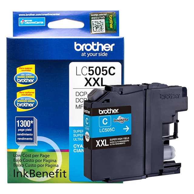 Brother LC505C – Super High Yield – cián – original – cartucho de tinta – para Brother DCP-J100, DCP-J105, DCP-J200