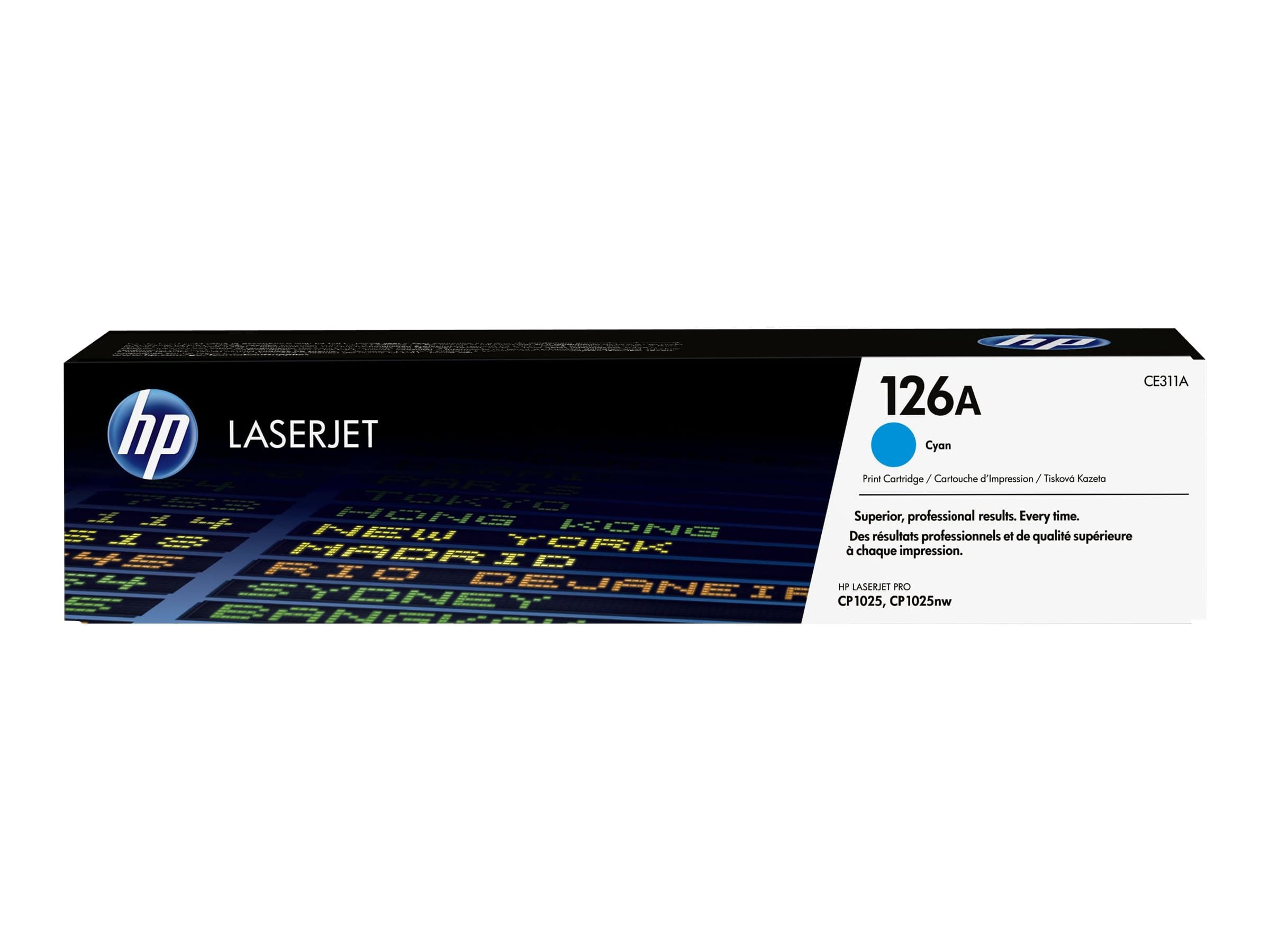 HP 126A – Cián – original – LaserJet – cartucho de tóner (CE311A) – para Color LaserJet Pro CP1025; LaserJet Pro MFP M175; TopShot LaserJet Pro M275