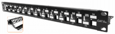 Nexxt – Modular Patch Panel – Cat6A – 24P for SFTP Keys Jack – Rack