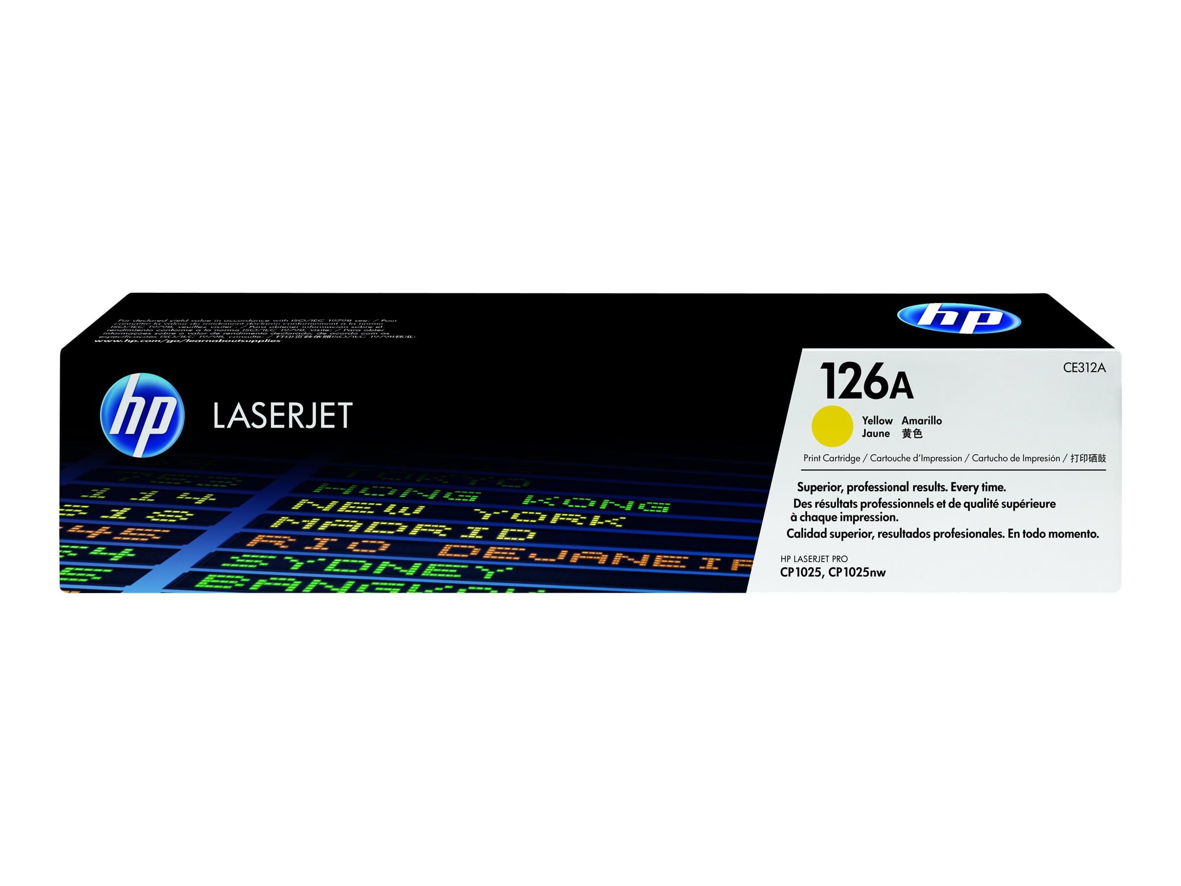 HP 126A – Amarillo – original – LaserJet – cartucho de tóner (CE312A) – para Color LaserJet Pro CP1025; LaserJet Pro MFP M175; TopShot LaserJet Pro M275