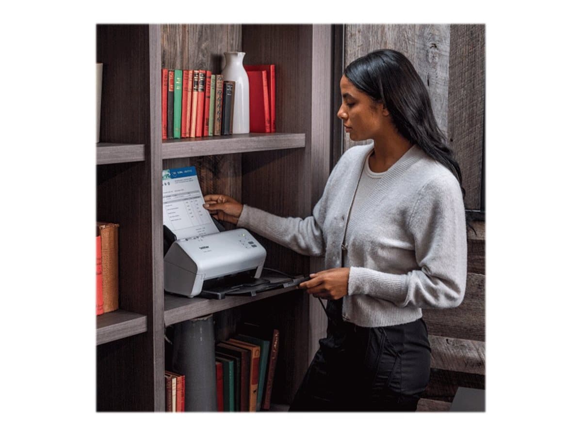 Brother ADS-4300N – Escáner de documentos – CIS dual – a dos caras – A4 – 600 ppp x 600 ppp – hasta 40 ppm (mono) / hasta 40 ppm (color) – Alimentador automático de documentos (ADF