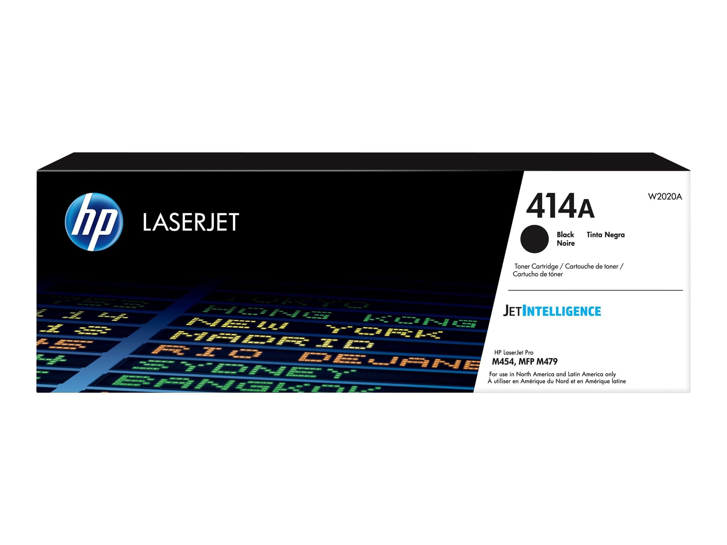 HP 414A – Negro – original – LaserJet – cartucho de tóner (W2020A) – para Color LaserJet Enterprise MFP M480; Color LaserJet Pro M454, MFP M479