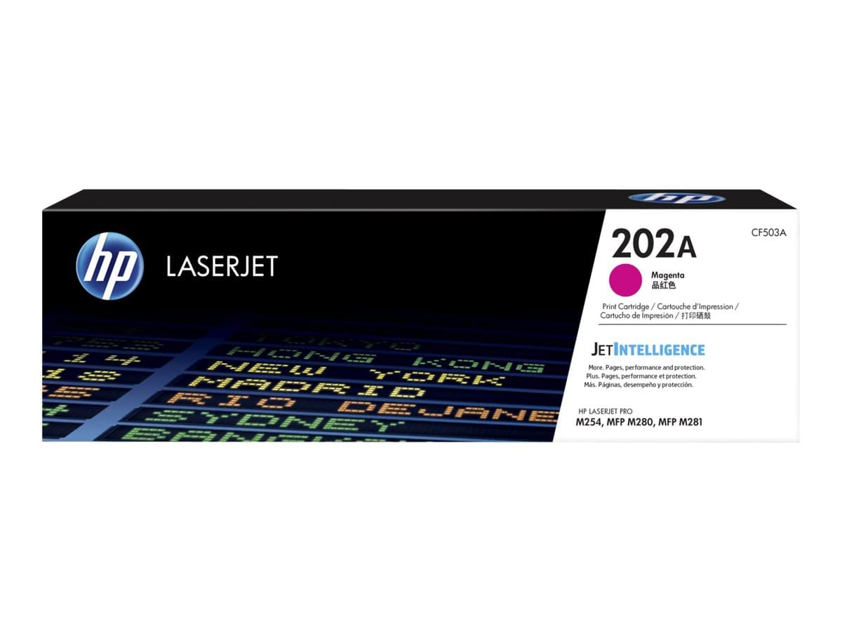 HP 202A – Magenta – original – LaserJet – cartucho de tóner (CF503A) – para Color LaserJet Pro M254dw, M254nw, MFP M280nw, MFP M281cdw, MFP M281fdn, MFP M281fdw