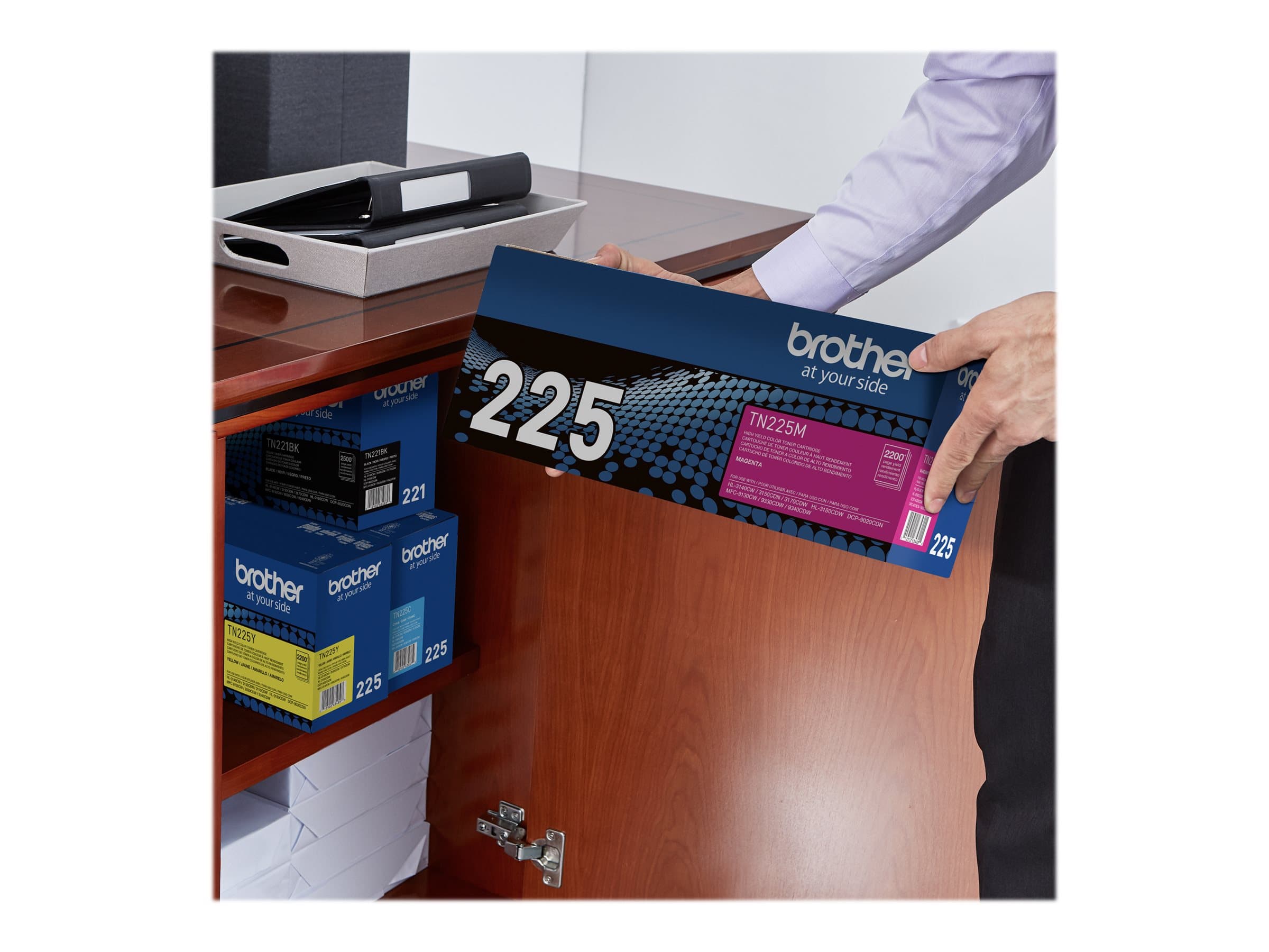 Brother TN225M – Alto rendimiento – magenta – original – cartucho de tóner – para Brother HL-3140, HL-3170, HL-3180, MFC-9130, MFC-9330, MFC-9340