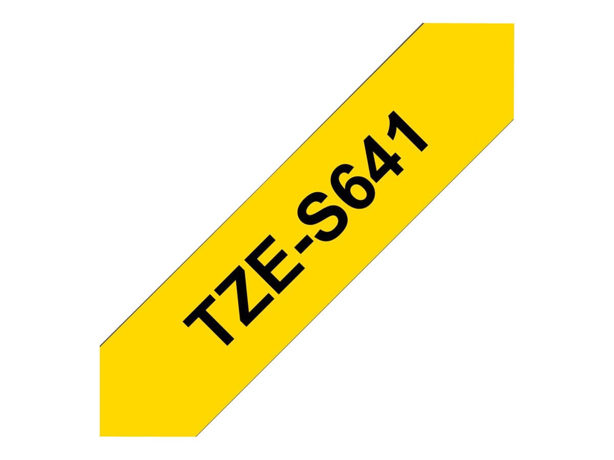 Brother TZe-S641 – Adhesivo extrarresistente – negro sobre amarillo – rollo (1,8 cm x 8 m) 1 cinta(s) tipo laminado – para Brother PT-D600; P-Touch PT-1880, D450, D800, E550, E800,