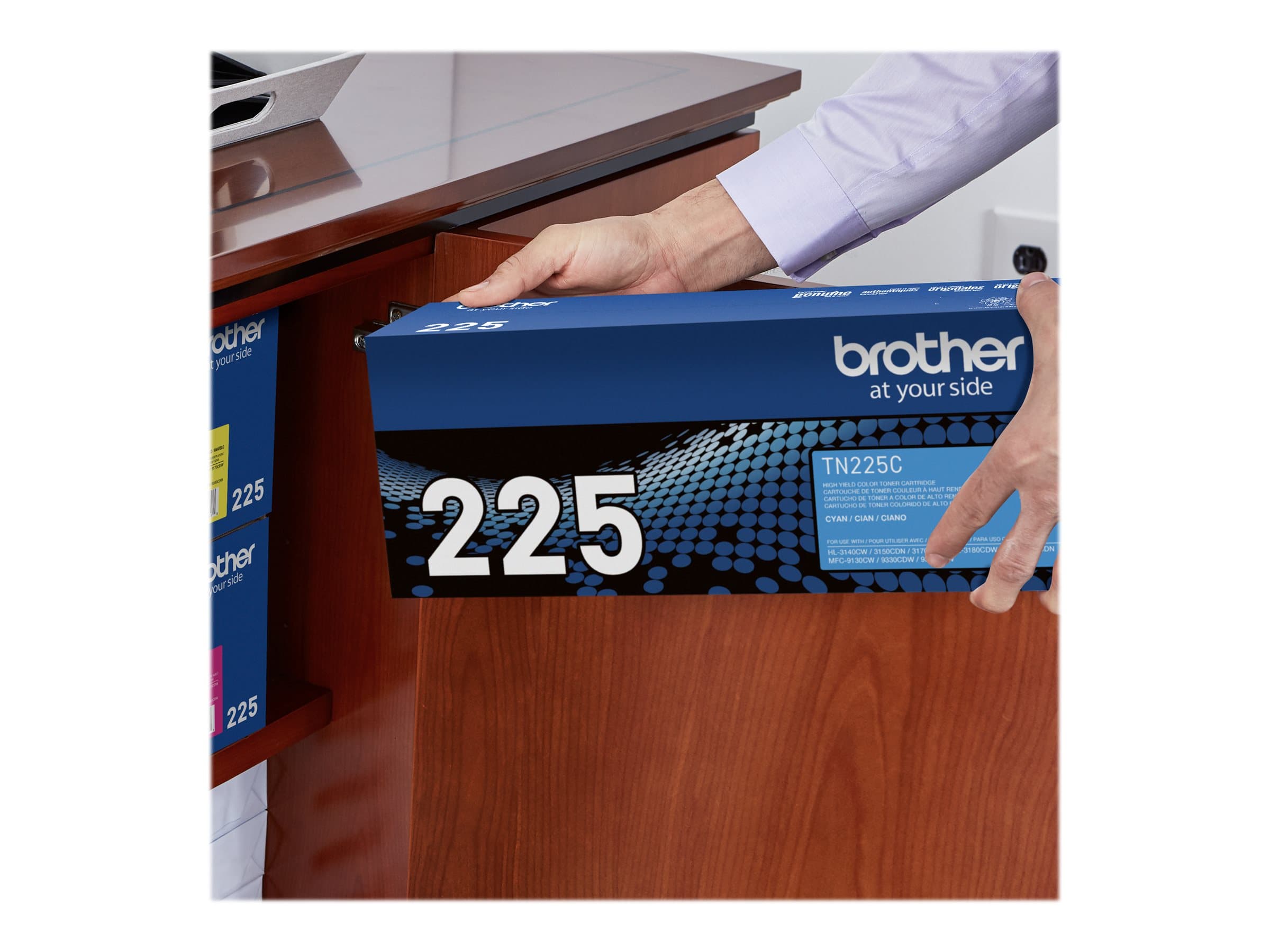 Brother TN225C – Alto rendimiento – cián – original – cartucho de tóner – para Brother HL-3140, HL-3170, HL-3180, MFC-9130, MFC-9330, MFC-9340