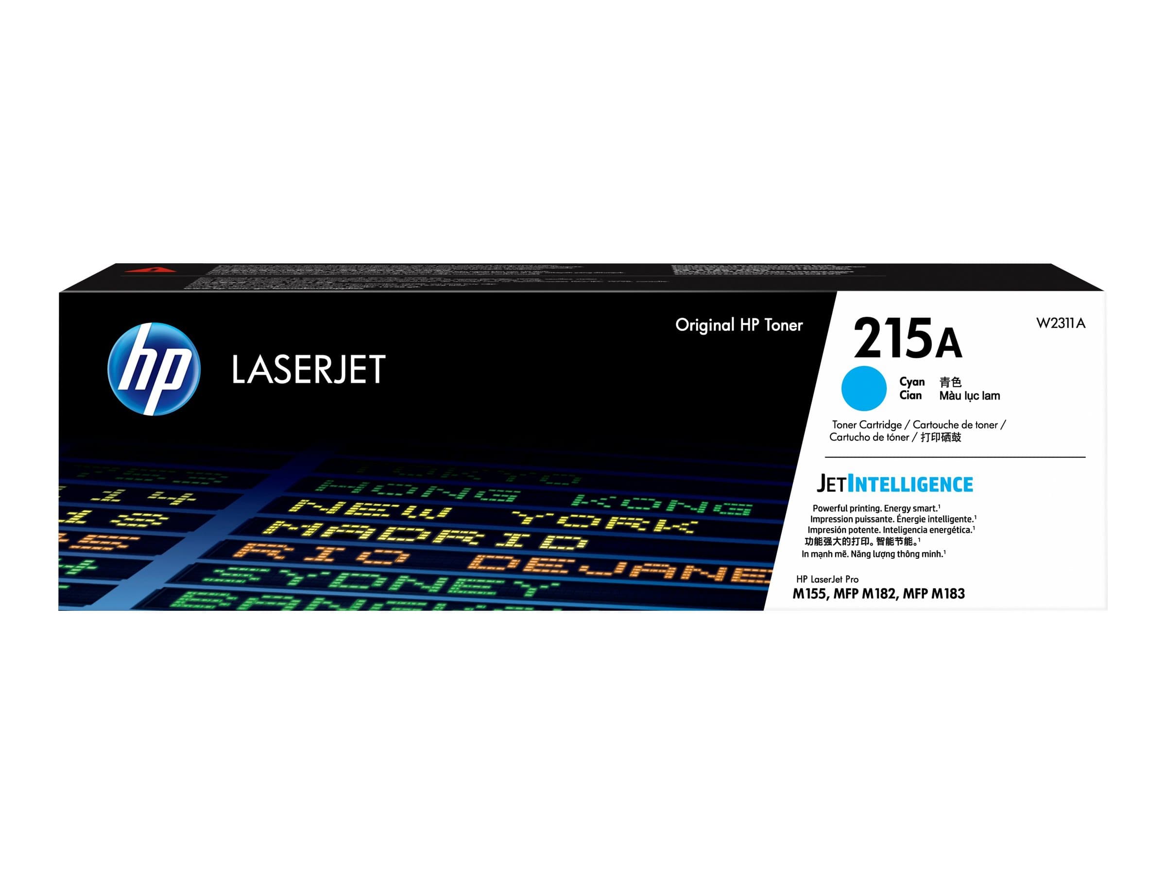 HP 215A – Cián – original – LaserJet – cartucho de tóner (W2311A) – para Color LaserJet Pro M155a, M155nw, MFP M182n, MFP M182nw, MFP M183fw