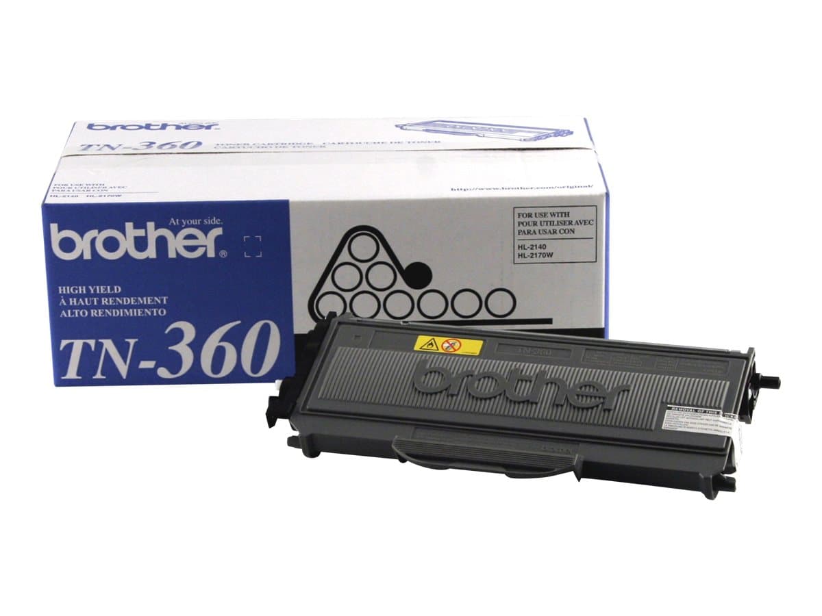Brother TN360 – Alto rendimiento – negro – original – cartucho de tóner – para Brother DCP-7030, 7040, HL-2140, 2170, MFC-7340, 7345, 7440, 7840; Justio DCP-7040